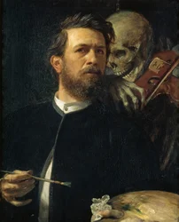 Selbstporträt mit dem Tod, der die Geige spielt, 1872