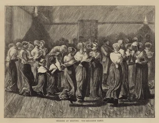 Shaker beim Treffen, der religiöse Tanz