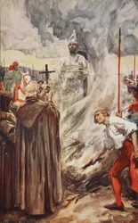 Die Verbrennung von Jan Hus am 6. Juli 1415, Illustration aus 