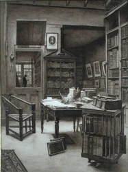 Das Innere einer Buchhandlung