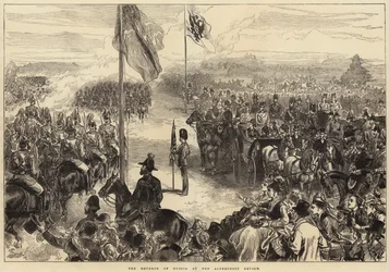 Der Kaiser von Russland bei der Aldershott-Überprüfung