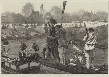 Das Oxford- und Cambridge-Bootsrennen, Jubel der Sieger