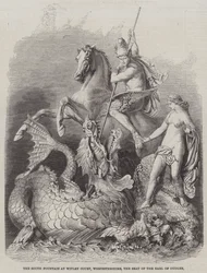 Der Südbrunnen in Witley Court, Worcestershire, Sitz des Earl of Dudley