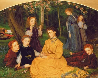 Ein Geburtstags-Picknick - Porträts der Kinder von W.W. Pattinson, Esq. aus Felling, in der Nähe von Gateshead, 1866-67