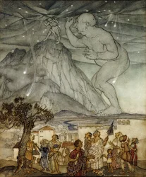 Herkules trägt den Himmel statt Atlas