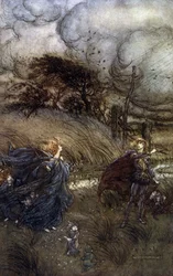 Illustration von Arthur Rackham (1867-1939) für Ein Sommernachtstraum von William Shakespeare