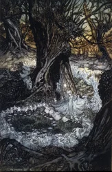Illustration von Arthur Rackham für Ein Sommernachtstraum von William Shakespeare