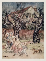 Wunderbare Geschichten von verfluchten Feldern, verfluchten Bächen und verfluchten Häusern, aus Die Legende von Sleepy Hollow von Washington Irving (1783 - 1859), veröffentlicht 1928