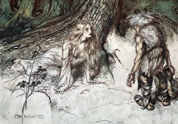 Mime findet die Mutter von Siegfried im Wald, 1924
