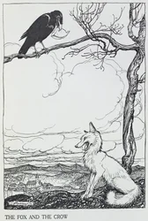 Der Fuchs und die Krähe, Illustration aus 