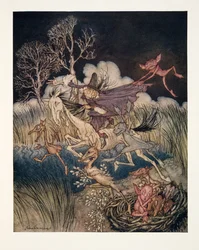 Der Albtraum mit ihren neunfachen Schrecken (aus Die Legende von Sleepy Hollow von Washington Irving)