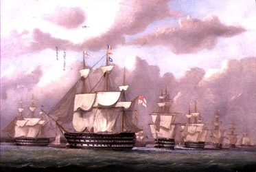 Der Vizeadmiral der Weißen kommt in Spithead an