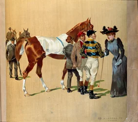 Pferderennen: die letzten Tipps vor dem Rennen, frühes 20. Jahrhundert