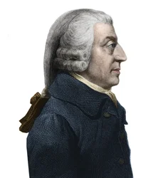 Porträt von Adam Smith, schottischer Philosoph und Wirtschaftspionier