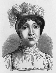 Porträt von Sophie Armand oder Madame Blanchard (1778-1819), Ehefrau von Jean Pierre Blanchard, französische Aeronautin. Sie starb bei einer Ballonexplosion.