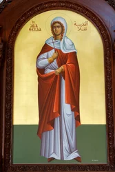 Heilige Thekla Ikone. Kathedrale, Harissa, 2022