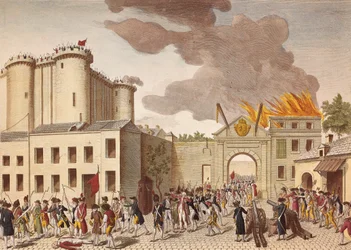 Sturm auf die Bastille durch eine Menge am 14. Juli 1789, in der Französischen Revolution