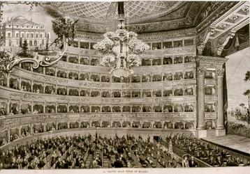 Teatro alla Scala in Mailand, um 1880