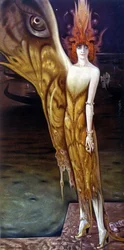 Porträt der Marchesa (Marquise) Luisa Casati (1881-1957), von Arturo Martini (1885-1947) im Jahr 1912