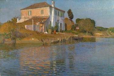 Insel vor Torcello (Öl auf Leinwand)