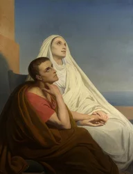Der Heilige Augustinus mit seiner Mutter Monika von Tagaste