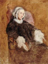 Porträt von Königin Marie-Amelie in Trauer