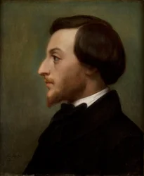 Porträt des Schriftstellers Louis Ratisbonne 1827-1900, 1852