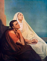 St. Augustinus mit seiner Mutter St. Monika, 1855-1926