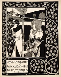 Wie Morgan Le Fay Sir Tristram einen Schild gab