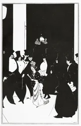 Lady Golds Eskorte, Illustration aus "The Yellow Book", 1894