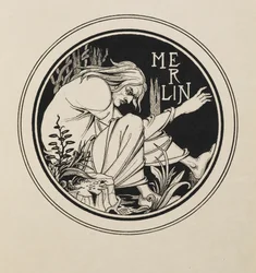 Merlin aus einem Buch mit fünfzig Zeichnungen
