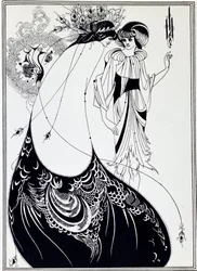 Der Pfauenrock. Illustration zu "Salome" von Oscar Wilde - Zeichnung