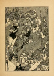 Der Lockenraub. Illustration für Die Höhle der Milz von Alexander Pope