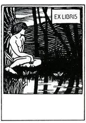 Vignette Ex Libris von Aubrey Beardsley (1872-1898)