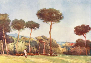 Rom: Die Campagna von der Villa Pamphili Doria