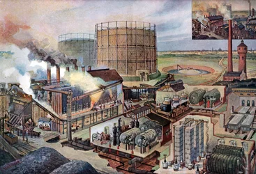 Gasanlage, ca. 1880 (Illustration)