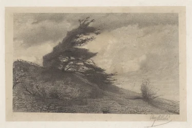 Landschaft bei stürmischem Wetter