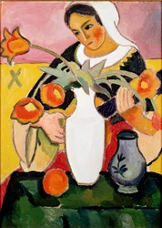 Lautenspieler Gemälde von August Macke (1887-1914) 1910 Paris, Galerie für moderne Kunst