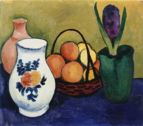 Der weiße Krug mit Blume und Frucht, 1910