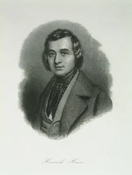 Porträt des Dichters Heinrich Heine 1797-1856, 1842