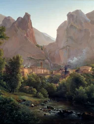 Das Dorf Moustiers Sainte Marie (Detail)