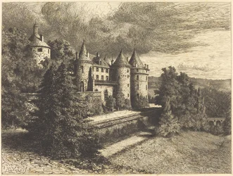 Schloss auf einem Hügel