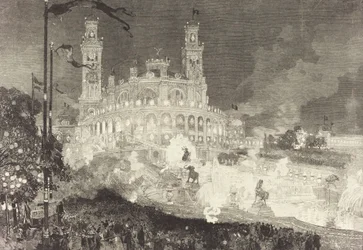 14. Juli. Beleuchtung des Palais du Trocadéro, 1883.