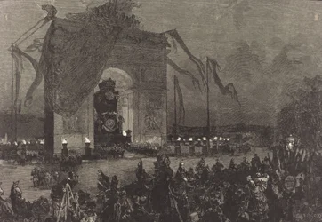 Begräbnis von Victor Hugo. Die Totenwache