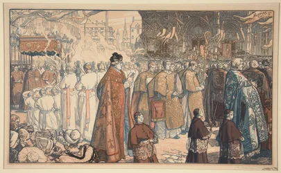 Die Fronleichnamsprozession in Nantes