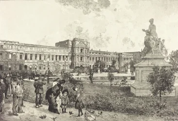 Die Ruinen des Palais des Tuilleries vor ihrem Abriss, 1883