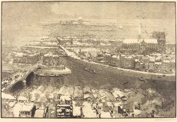 Paris im Schnee, Blick von St.-Gervais