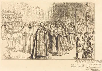 Rückkehr der Prozession zur Kathedrale von Nantes