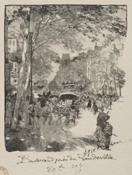 Der Boulevard in der Nähe des Vaudeville
