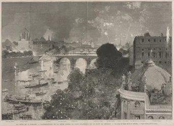 Das Fest des 14. Juli, Illumination der Place de la République (nach H. Scott)